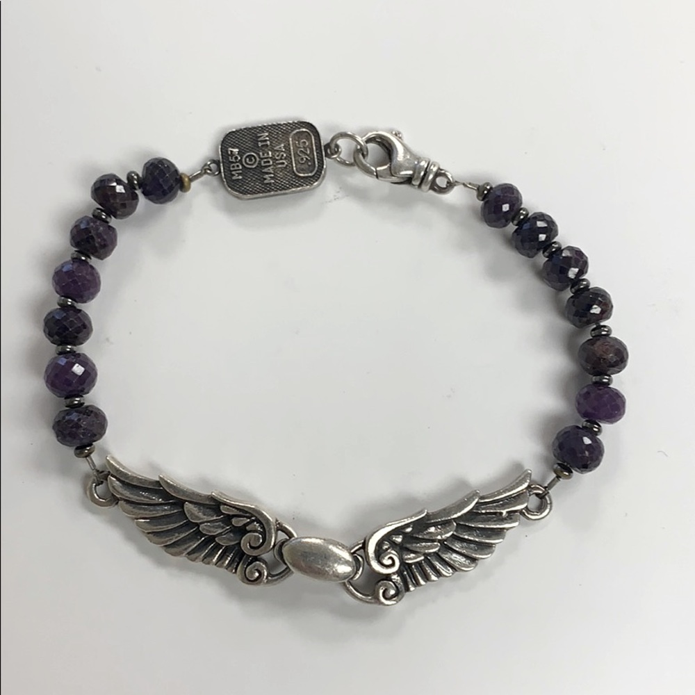 King Baby Studio Silver Purple Amethyst Bracelet